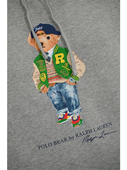 Felpa con Polo Bear in cotone grigio POLO RALPH LAUREN | 710 953719001